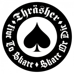 Thrasher Sticker Skate Oath - Black/White 