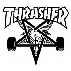 Thrasher Sticker Skate Skategoat - Black/White - S 