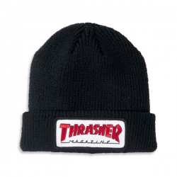 Thrasher Bonnet Skate Outlined Patch Black 