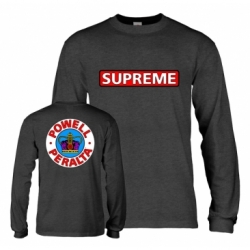 Powell Peralta Ls Supreme Ls Charcoal Heather S T-Shirt