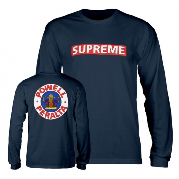 Powell Peralta Ls Supreme Navy S T-Shirt