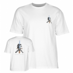 Powell Peralta Skull and Sword White L camiseta