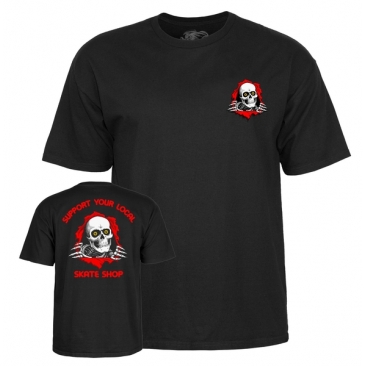 Powell Peralta Support Your Local Skate Shop Black S T-Shirt