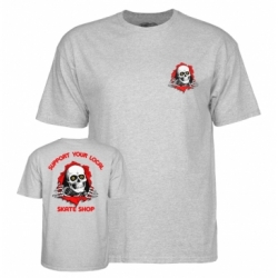 Powell Peralta Support Your Local Skate Shop Gray S Camiseta