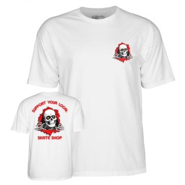 Powell Peralta Support Your Local Skate Shop White S camiseta