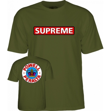 Powell Peralta Supreme Military Green S Maglietta