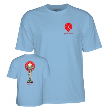 Powell Peralta Tucking Skeleton Baby Blue M camiseta