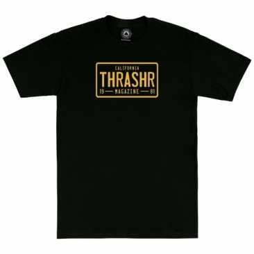 Thrasher License Plate Black S T-shirt