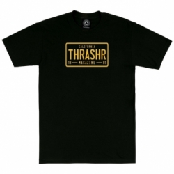 Thrasher License Plate Black M T-Shirt