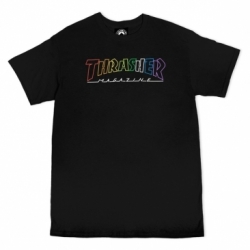 Thrasher Outlined Rainbow Mag Black S T-Shirt