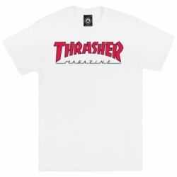 Thrasher Outlined White Red S T-Shirt