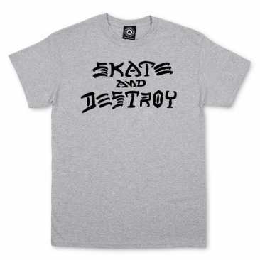 Thrasher Skate and Destroy Grey M T-Shirt