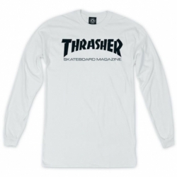 Thrasher Skate Mag Ls White S T-Shirt