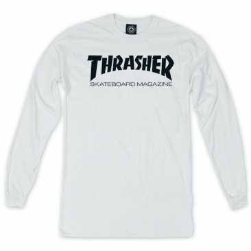 Thrasher Skate Mag Ls White S T-shirt