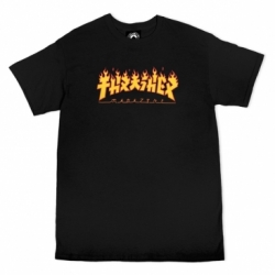 Thrasher Godzilla Flame Ss Black S T-shirt