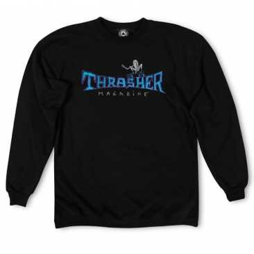 Thrasher Gonz Thumbs Up Ls Black M Maglietta