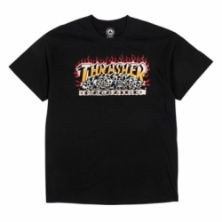 Thrasher Krak Skulls Ss Black S T-shirt