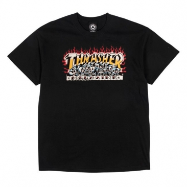 Thrasher Krak Skulls Ss Black M T-Shirt