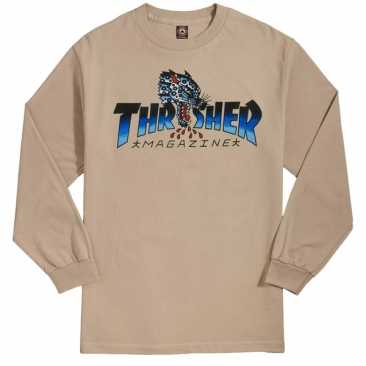 Thrasher Leopard Mag Ls Sand S T-shirt