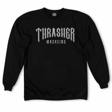 Thrasher Low Low Logo Ls Black S T-shirt