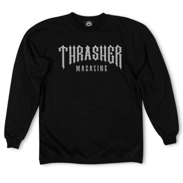 Thrasher Low Low Logo Ls Black S T-Shirt