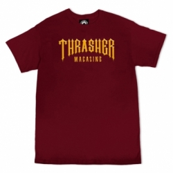 Thrasher Low Low Logo Ss Maroon S T-Shirt