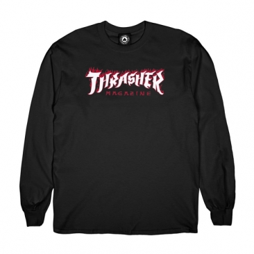 Thrasher Possessed Logo Ls Black L T-Shirt