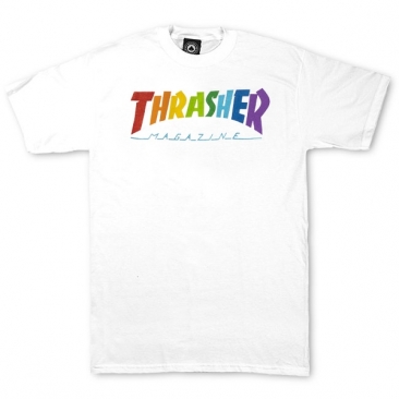 Thrasher Rainbow Mag Ss White M T-Shirt