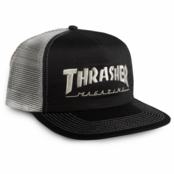 Thrasher Mag Logo Mesh Emb Black Grey Cápsula