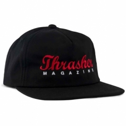 Thrasher Oval Script Snapback Black Casquette