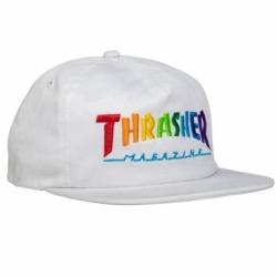 Thrasher Rainbow Mag Snapback White Casquette