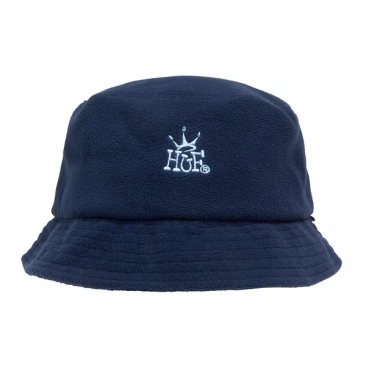 HUF Crown Polar Fleece Bucket Hat Navy Tapa