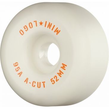 Mini Logo 52mm A-cut 95a Hybrid White Roues