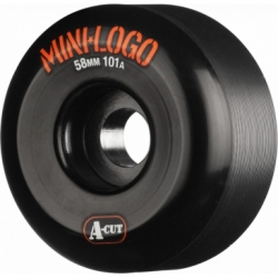 Mini Logo 58mm A-cut 101a Black Wielen