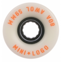 Mini Logo 59mm Awol 80a White Wheels