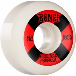 Bones 100s 52mm V5 4 White Sidecut Rodas