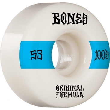 Bones 100s 53mm V4 14 White Wide Rodas