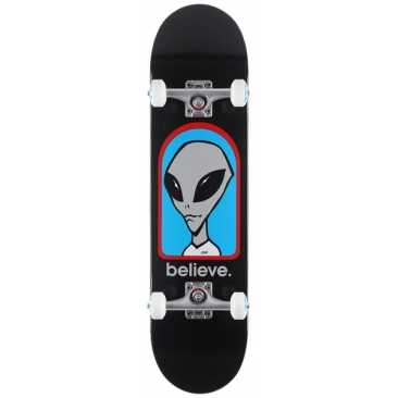 Alien Workshop 7.75 Believe Black Skateboard complet