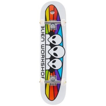 Alien Workshop 7.75 Spectrum White Skateboard completo