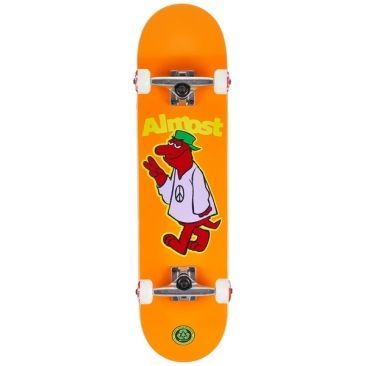 Almost 7.875 X 31.65 Peace Out Orange Skateboard complet