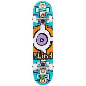 Blind 6.75 X 28.2 Round Space Soft Wheels Teal Skate completo