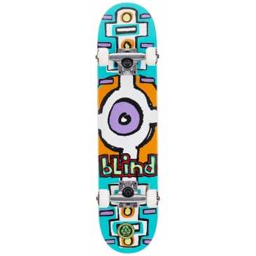 Blind 6.75 X 28.2 Round Space Soft Wheels Teal Skateboard complet