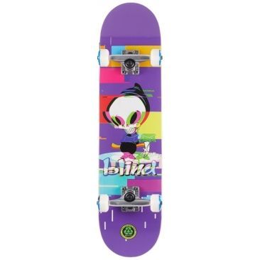 Blind 7.75 X 31.18 Reaper Glitch Purple Skateboard completo