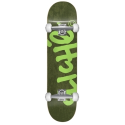 Cliché 7.375 X 29.78 Handwritten Forest Green Skateboard complet