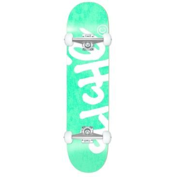 Cliché 7.375 X 29.78 Handwritten Teal White Complete skateboard