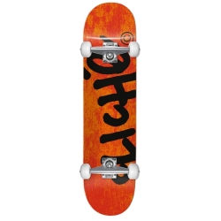 Cliché 7.5 X 31.12 Handwritten Orange Black Skateboard complet