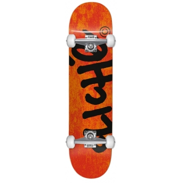 Cliché 7.5 X 31.12 Handwritten Orange Black Complete skateboard