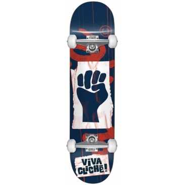 Cliché 7.75 X 31.19 Viva Cliche Blue Red Skateboard complet