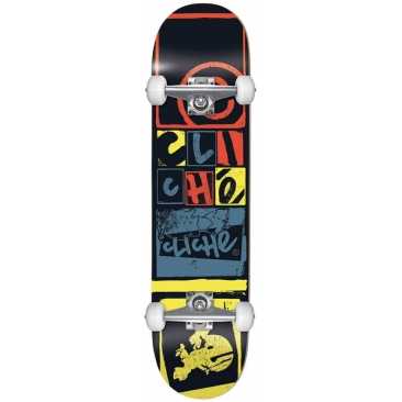 Cliché 8.0 X 31.6 Letter Press Black Skateboard complet