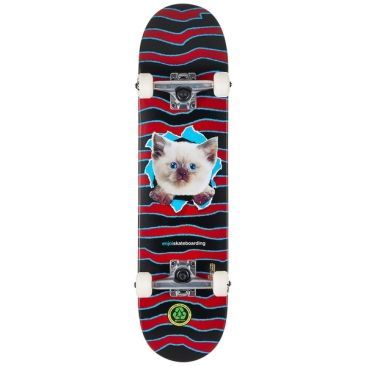 Enjoi 7.375 X 29.78 Kitten Ripper Black Red Compleet skateboard